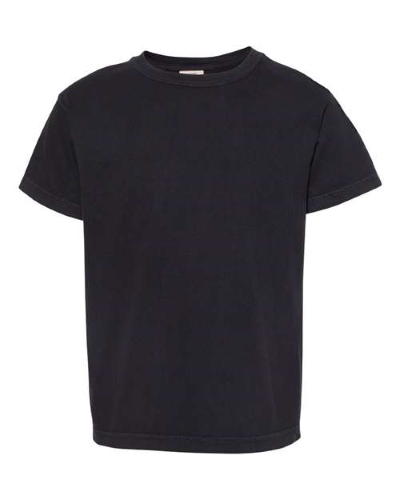 Pigment-Dyed Ringspun Youth T-Shirt in Black