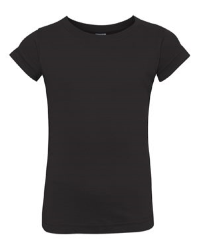 Fine Jersey Toddler Girl's T-Shirt in Black