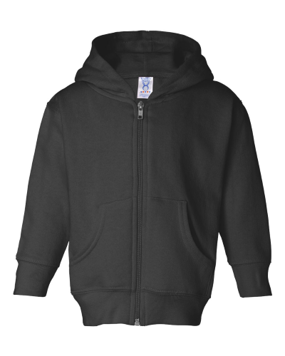 Toddler Hooded Full-Zip Sweatshirt in Black