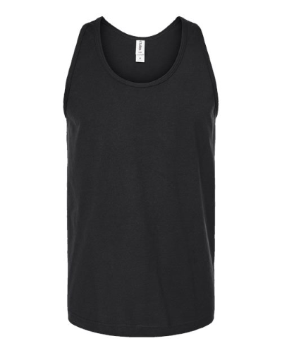 Unisex Fine Jersey Tank Top in Black