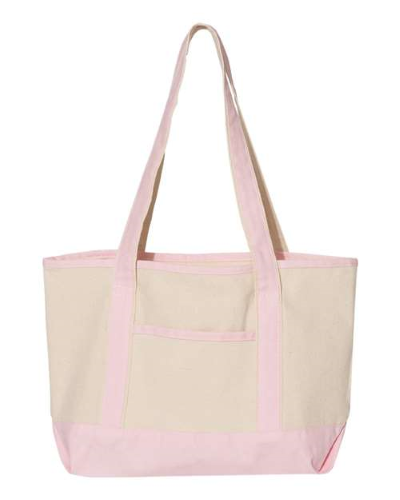 20L Small Canvas Deluxe Tote in Natural Light Pink
