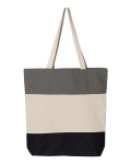 Canvas Tri-Color Tote Bag
