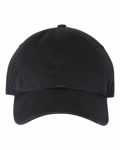 Printed  Washed Chino Cap in Black