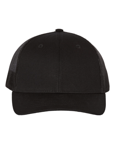 printed Youth Trucker Snapback in Black