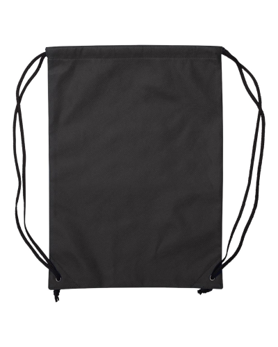 Non-Woven Drawstring Backpack in Black