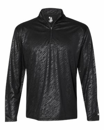 高速配送 Sleeve Long Quarter-Zip Embossed Line Tee Garmerce | フラワー・リース