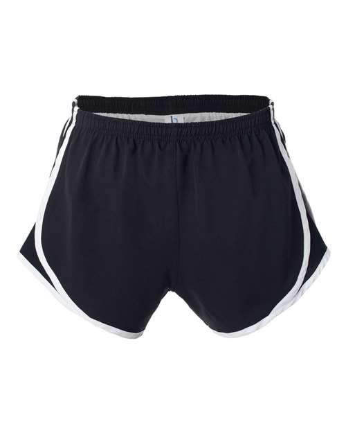 Running shorts in black with mesh panel discount