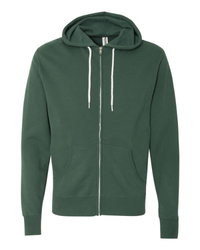 Unisex Full-Zip Hooded Sweatshirt in Alpine Green