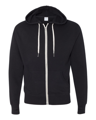 French Terry Heaered Sweatshirt in Black