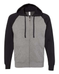 Unisex Special Blend Raglan Hooded Full-Zip Sweatshirt