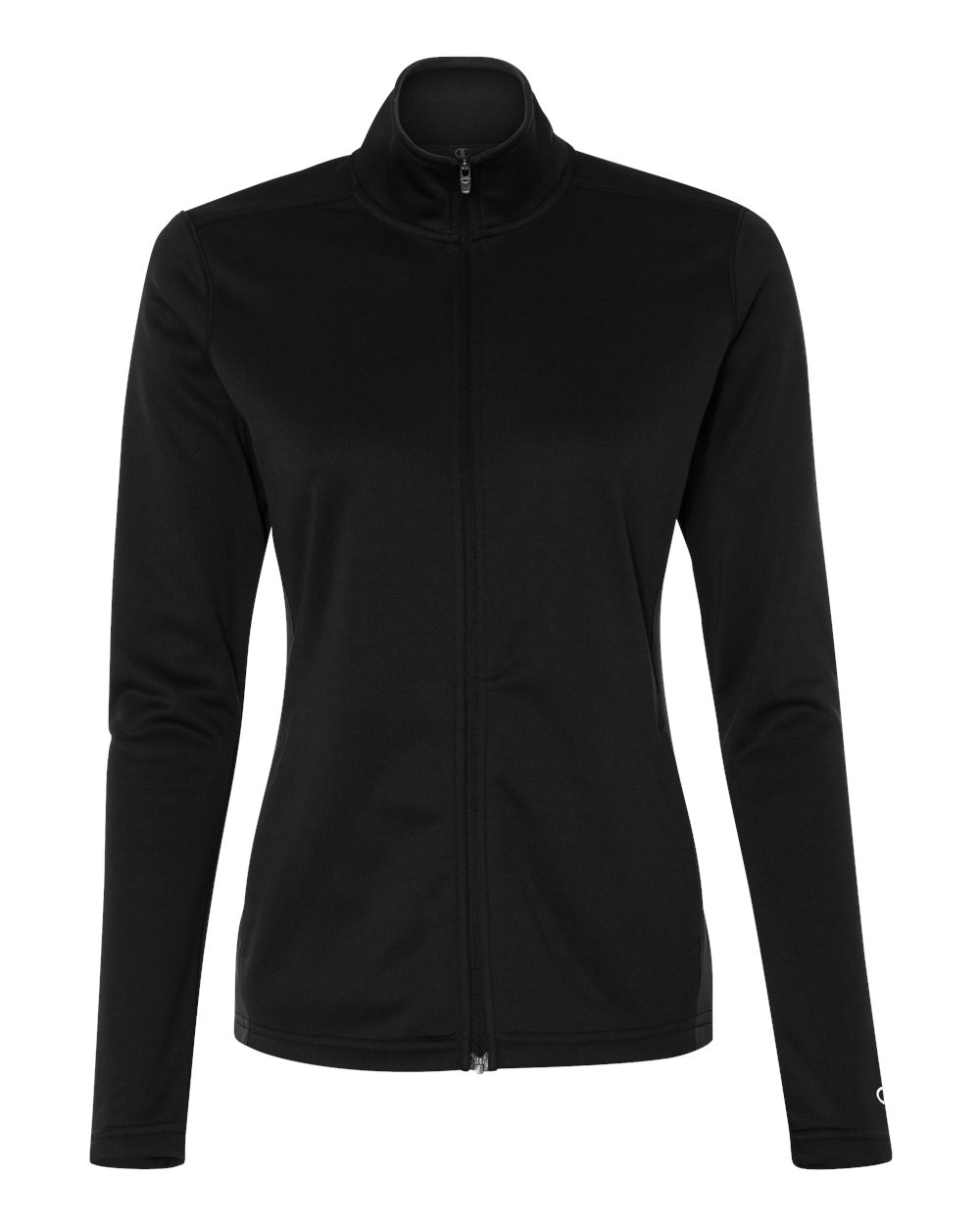 Emb Stacked Dark Ladies Colorblocked Performance Full Zip