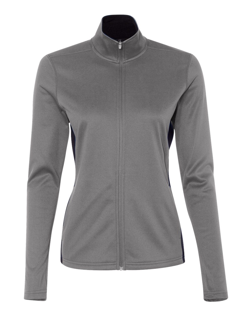 Emb Stacked Light Ladies Colorblocked Performance Full Zip
