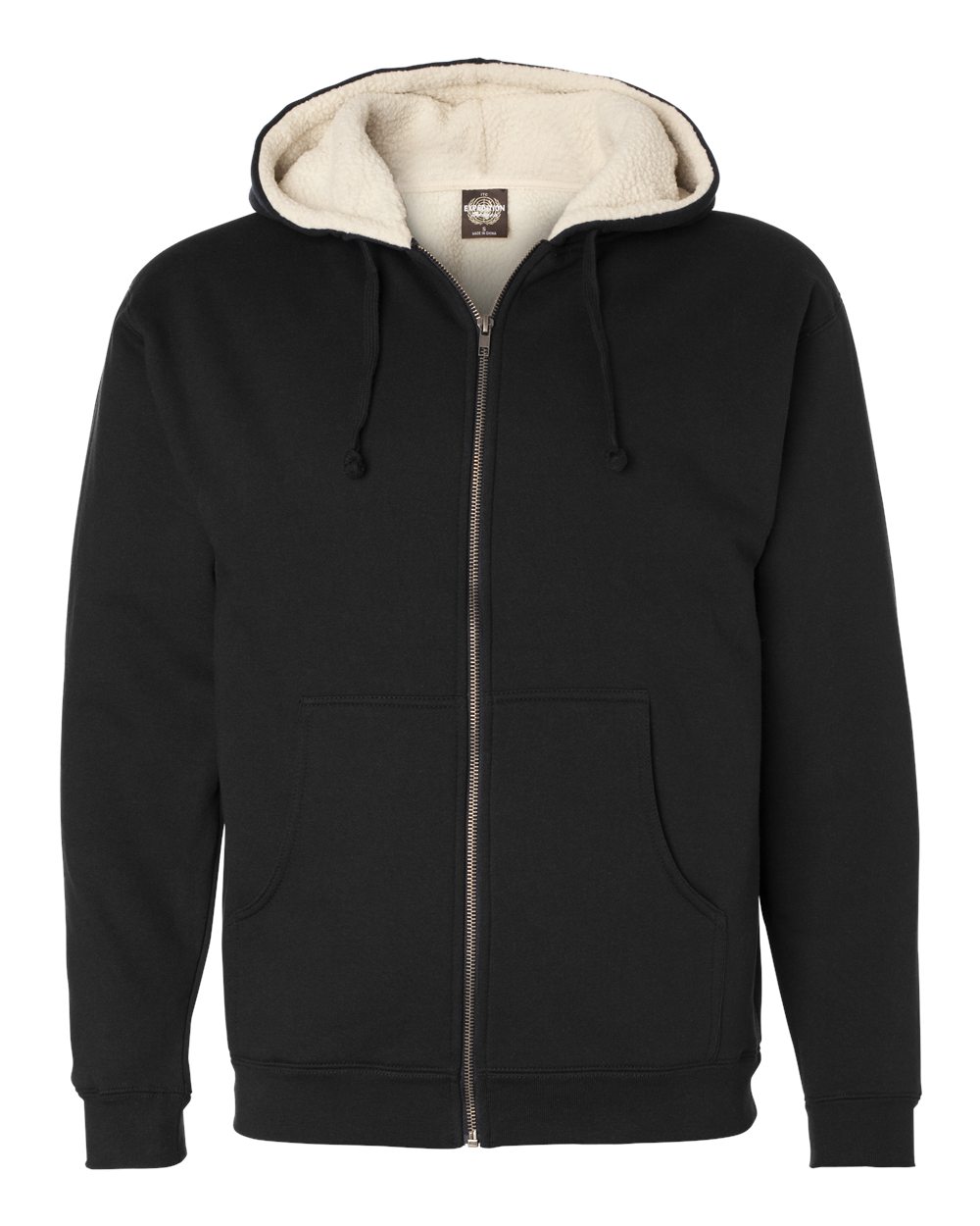 Sherpa Lined Full Zip Hooded Sweatshirt Ann Arbor T shirt Company Light