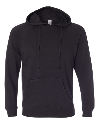 Unisex Special Blend Raglan Hooded Sweatshirt in Black
