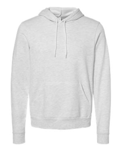 Unisex Poly/Cotton Hooded Pullover Sweatshirt in Ash