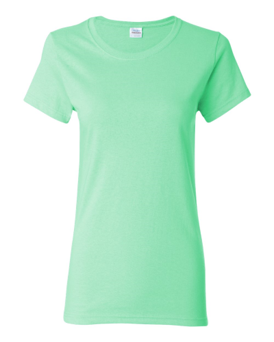 Mint Green Missy Fit Heavy Cotton Short Sleeve T-Shirt by Gildan - Kidd ...