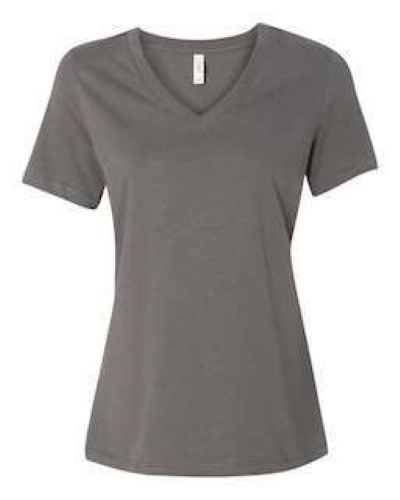 Women’s Relaxed Jersey V-Neck Tee in Asphalt