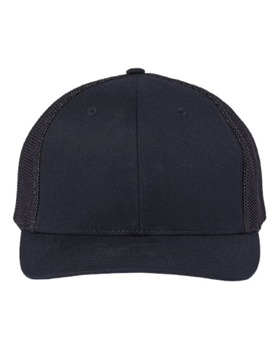 printed R-Flex Adjustable Trucker Cap in Black