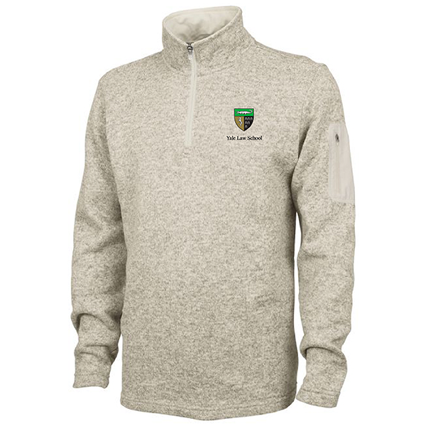Men s Heathered fleece 1 4 zip Yale Law School
