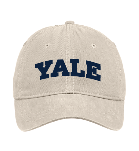 Thick Stitched Yale Cap Yale Bulldog Blue