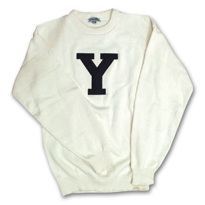 White yale sweatshirt top
