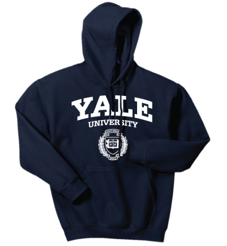 Yale Crest Hoodie Navy | Grey Yale Crest Hoodie
