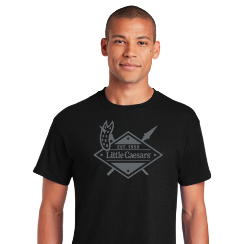 Unisex little caesars diamond spears short sleeve t shirt black