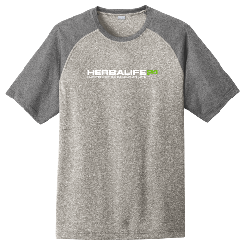 Herbalife Nutrition Mens Heather On Heather Contender Tee With Horizontal Herbalife 24 Logo Herbalife Employee Retail