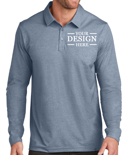 TravisMathew Oceanside Heather Long Sleeve Polo | K2 Custom Tees