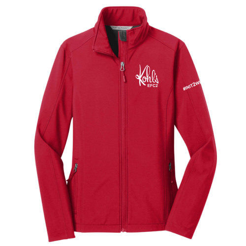 Port Authority Ladies Core Soft Shell Jacket Script Font Logo