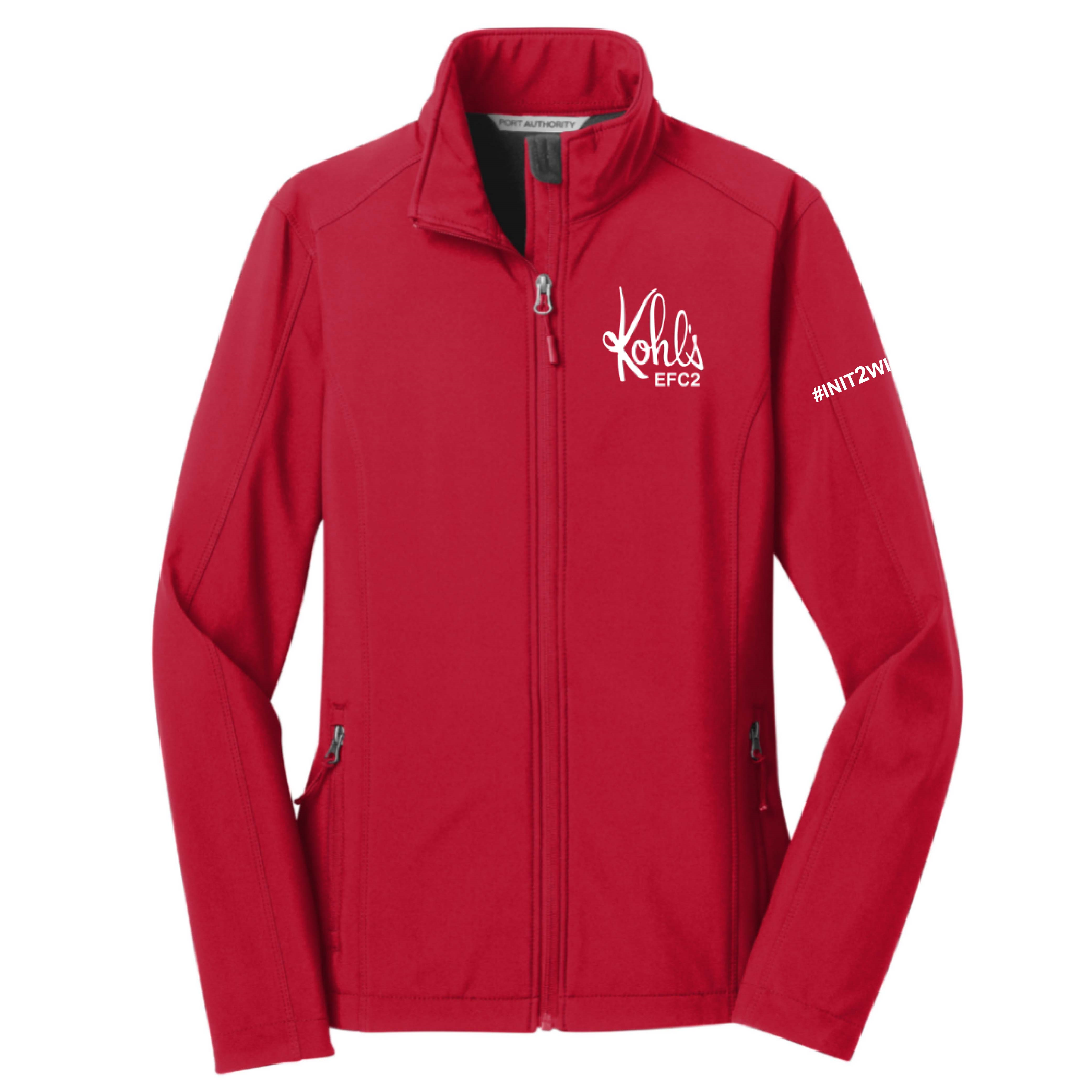 Port Authority Ladies Core Soft Shell Jacket Script Font Logo