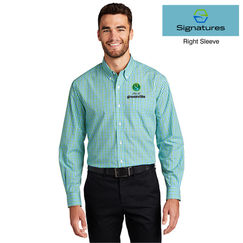 COGVC - Port Authority Long Sleeve Gingham Easy Care Shirt - S654-UniformforAll