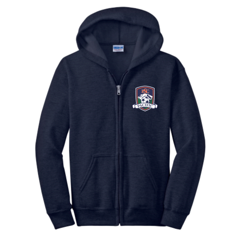 GILDAN PACIFIC SOCCER クロップドスウェット ハーフジップループバックスウェットシャツ（Blue Sage）| Sunspel