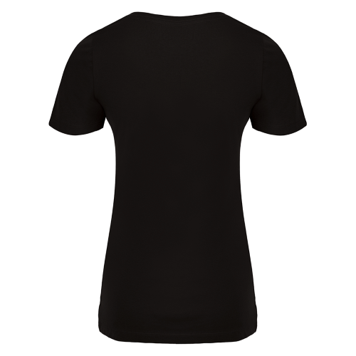 Buy ATC 8001L Ladies EuroSpun V-Neck Tee Shirts | Custom That Shirt Black