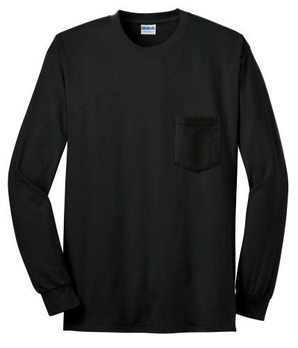 black long sleeve shirt with pocket