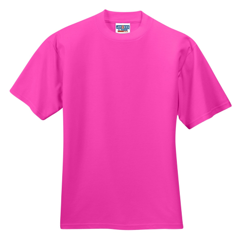 JERZEES Dri-Power Active 50/50 Cotton/Poly T-Shirt Cyber Pink