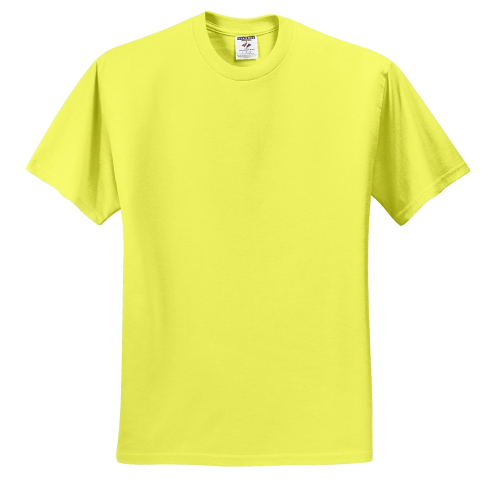 JERZEES DriPower Active 50/50 Cotton/Poly TShirt Neon Yellow
