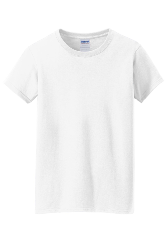 Download White Gildan Ladies Heavy Cotton 100% Cotton T-Shirt ...