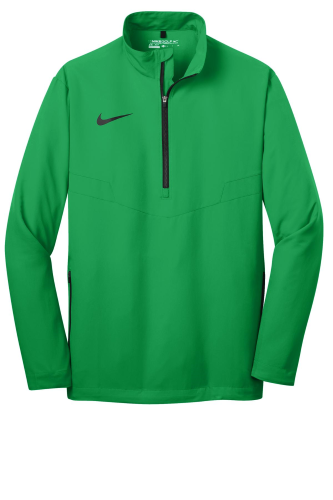 8SM1 NIKE GOLF ゲームシャツ　グリーン　L スポーツ　古着 Nike Golf 1/2-Zip Wind Shirt Lucky Grn Blk | Stitch N Print