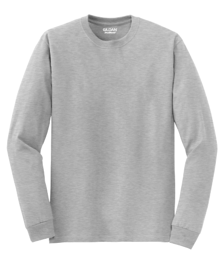 Gildan DryBlend 50 Cotton/50 DryBlend Poly Long Sleeve T-Shirt in Ash Grey