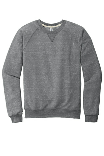Snow Heather French Terry Raglan Crew | BLTees
