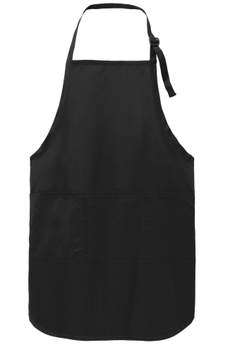 Port Authority Easy Care Full-Length Apron with Stain Release in Black