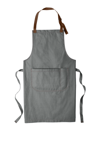 Port Authority Market Full-Length Bib Apron in Ash Grey