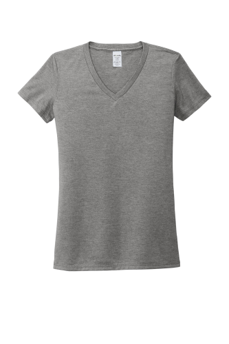 Allmade Women's Tri-Blend V-Neck Tee AL2018 in Aluminum Grey