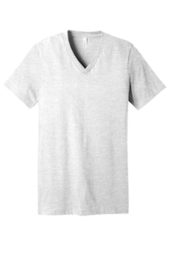 BELLA+CANVAS Unisex Jersey Short Sleeve V-Neck Tee in Ash