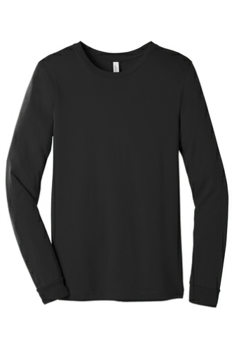 BELLA+CANVAS Unisex Jersey Long Sleeve Tee in Black