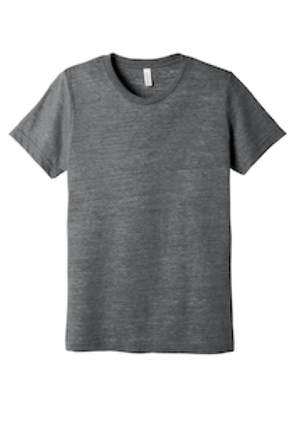 BELLA+CANVAS Unisex Poly-Cotton Short Sleeve Tee in Asphalt Slub