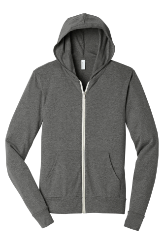 BELLA+CANVAS Unisex Triblend Full-Zip Lightweight Hoodie