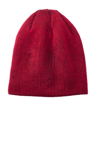 Deep Red Black Port Authority Rib Knit Slouch Beanie by Port Authority ...