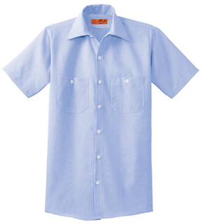 Red Kap Long Size, Short Sleeve Striped Industrial Work Shirt